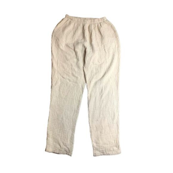 April Meets‎ October Pants Womens Small/Medium (26x28) Ivory Lounge Gauze USA - Picture 1 of 7